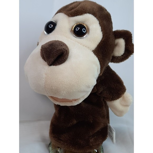 KellyToy Monkey Puppet Large Sparkle Eyes Plush 11" Stuffed Animal - Picture 5 of 9